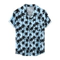 thumbnail image 2 of Njoeus Mens Undershirts Boys Shirts Men's Shirt Palm Tree Hawaiian Shirts Floral Print Button Up T-Shirt Fashion Summer Beach Casual Tops Short Sleeve Dress Shirt Blouse Graphic Tees, 2 of 6
