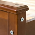 thumbnail image 4 of Twin Headboard and Wood Platform Bed Frame, 78.5'' x 42'' x 37'' Heavy-Duty Wood Bed Frame , Platform Bed Frame w/ Footboard, Mattress Foundation w/10 Slats, Noise-Free, 275lbs, Walnut, SS151, 4 of 7