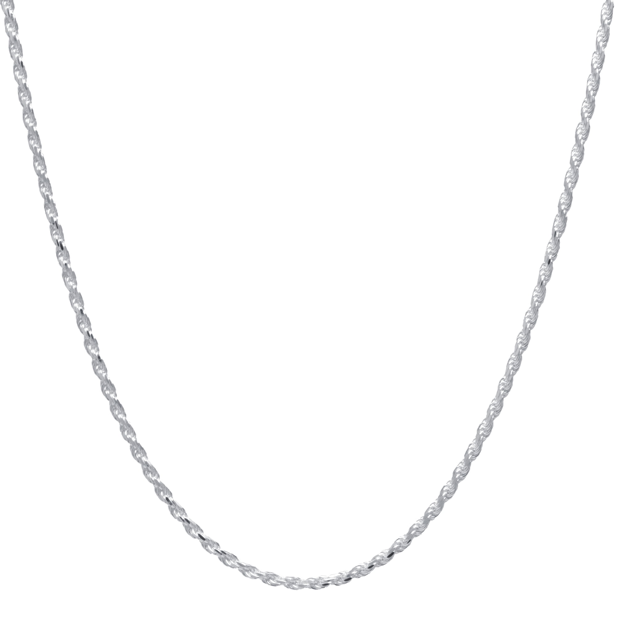 ROPE DESIGN ROPE080/925 STERLING SILVER CHAIN 24 INCH LONG /LOBSTER LOCK