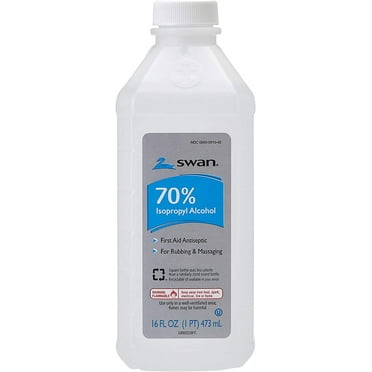 Swan 70% Isopropyl Alcohol First Aid Antiseptic, 16 Fl Oz (Pack of 2)
