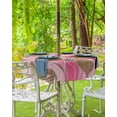 thumbnail image 3 of Fsddascl Marble Pink Outdoor Tablecloth - 60 Inch Round Dining Table Cover, Abstract Artwork Luxury Golden Modern Waterproof Outdoor Table Cloth with Umbrella Hole & Zipper for Picnic/Patio/Party, 3 of 7