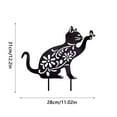 thumbnail image 5 of Cat Metal Garden Stake 11x12 Inch 2D Iron Kitten Garden Stakes Decorative Black Cat Silhouette Cat Decor for Outside, 5 of 5