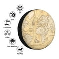 thumbnail image 4 of Sikiie World Map PVC Leather Spare Tire Wheel Cover Spare Tire Cover, for Car Truck SUV Camper Trailer Universal Fit(14-17in)-16 inch, 4 of 6