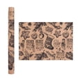 thumbnail image 2 of Vintage Kraft Christmas Wrapping Paper, 10 FT x 17 In Roll with Stars & Socks Designs, Heavy-Duty Recyclable Paper for Holiday Gift Wrapping, 2 of 7