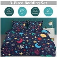 thumbnail image 2 of Moon And Star Print Duvet Cover Set Bedding Set Polyester Quilt Cover for Bedroom Decoration, 2 of 6