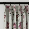 thumbnail image 3 of TWOPAGES 72"x72" Floral Print Light Filtering Curtain Pinch Pleat Top Linen Blend Drape for Farmhouse, 1 Panel, Red Peony, 3 of 6
