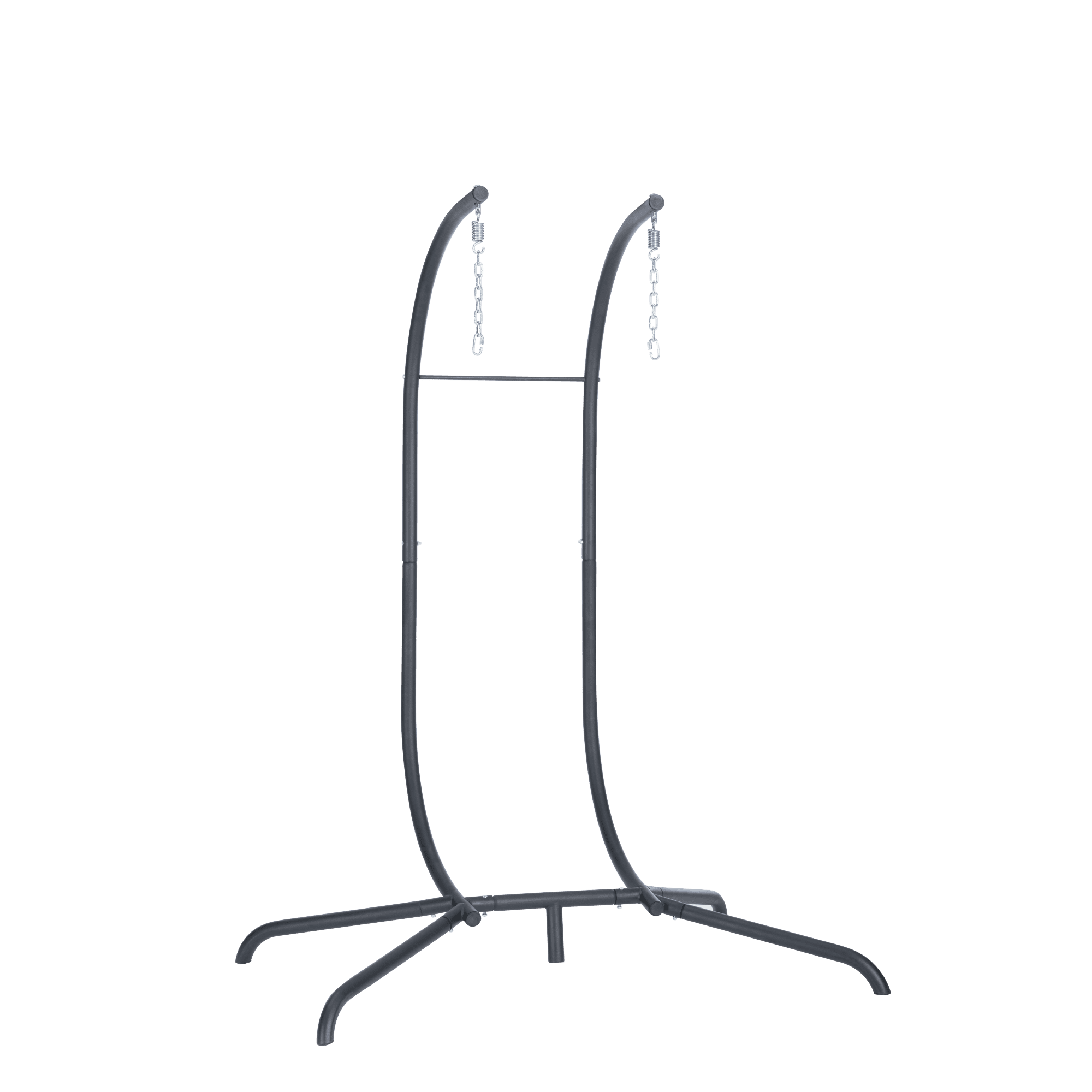 Leumius Double Egg Chair with Stand,Indoor Outdoor Wicker Swing Egg Hanging Chair with UV Resistant Cushions for Patio,Balcony,Porch,600 lbs,Dark Gray