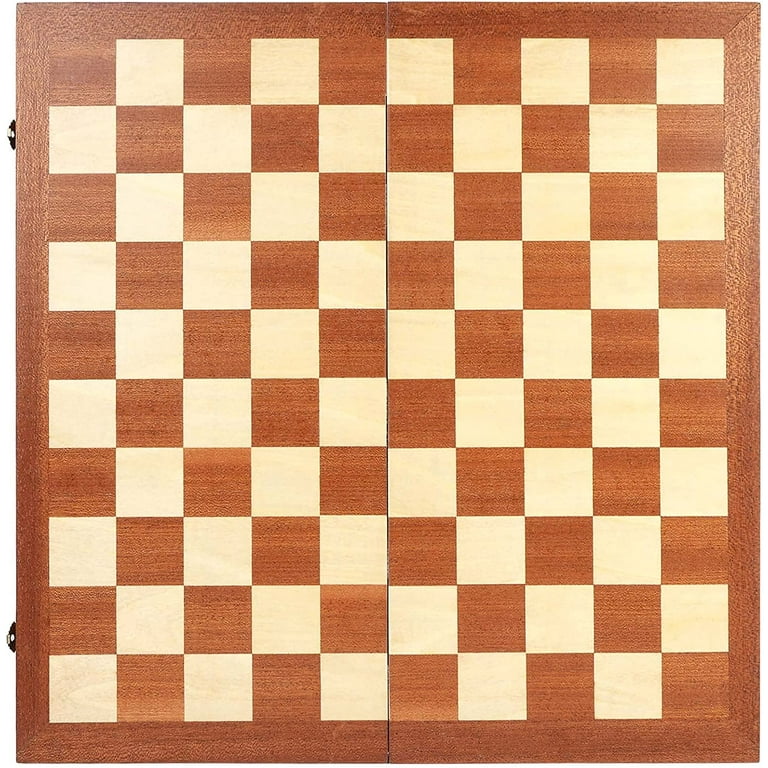 15inch Checkers Folding Wooden Game Set, 100 Square