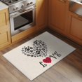 thumbnail image 2 of Entryway Rug 2'x3', Romance Love Small Rug for Kitchen Bathroom Door Mat Indoor Entrance, Heart Dog Paw Prints Roses Beige Non-Slip Area Rugs Floor Mats Carpet Front Door Rugs, 2 of 8