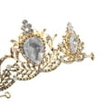 thumbnail image 6 of GJSYRH Girls Hair Accessories Gold Princess Rhinestone Headband Wedding Bridal Hair Accessories Birthday Prom Pageant Party Gold 8Over 8 years old, 6 of 7