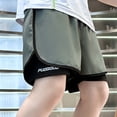 thumbnail image 5 of oqasdz Boy Shorts with Compression Liner Children's Summer Workout Running Shorts for Kids Solid Color Breathable Outdoor Bottoms,Grey, 5 of 6