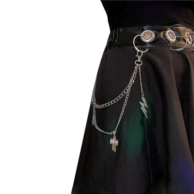Chaîne de Pantalons en Alliage Mode Double Couche Chaîne de Jeans pour Femmes Hommes