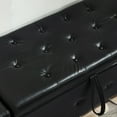 thumbnail image 5 of CQSXDA 48" Ottoman Bench Upholstered Faux Leather with Storage, for Hallway or Bedroom, Black, 5 of 12