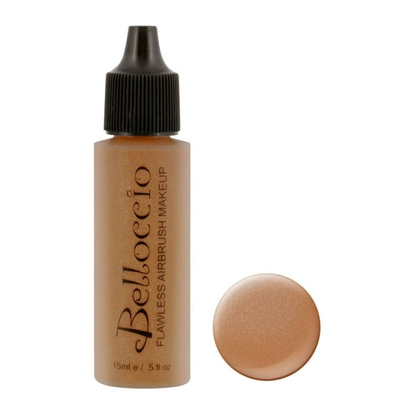 Belloccio Professional Flawless Airbrush Makeup Bronzer - RADIANT Shade, 1/2 oz. - Instantly Brightens, Long Lasting, Smooth & Flawless Skin