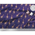 thumbnail image 2 of Soimoi Blue polyester Crepe Fabric Dot & Giraffe Animal Print Fabric by Yard 42 Inch Wide, 2 of 3
