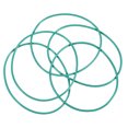 thumbnail image 4 of Fluorine Rubber O Rings, 85mm OD, 81.2mm Inner Diameter, 1.9mm Width, Seal Gasket Green 5 Pcs, 4 of 4