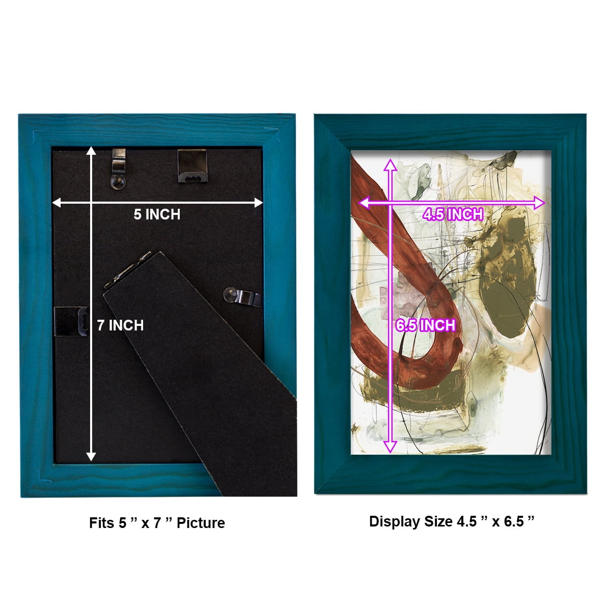 Rusted Loops I - Framed Print w/glass - Ocean Blue