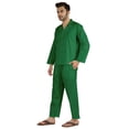 thumbnail image 3 of Inkmeso Pyjama Classique en Coton Uni Ensemble de Nuit Boutonné pour Hommes 2 Pcs, 3 of 7