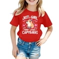 thumbnail image 4 of MUXiin Toddler Girls Easter Shirts Letter Graphic Printed Round Neck Preppy Short Sleeve T Shirt Top Casual Back To School Summer Tops Clothes for Boy Size Children's Shirts, 4 of 4