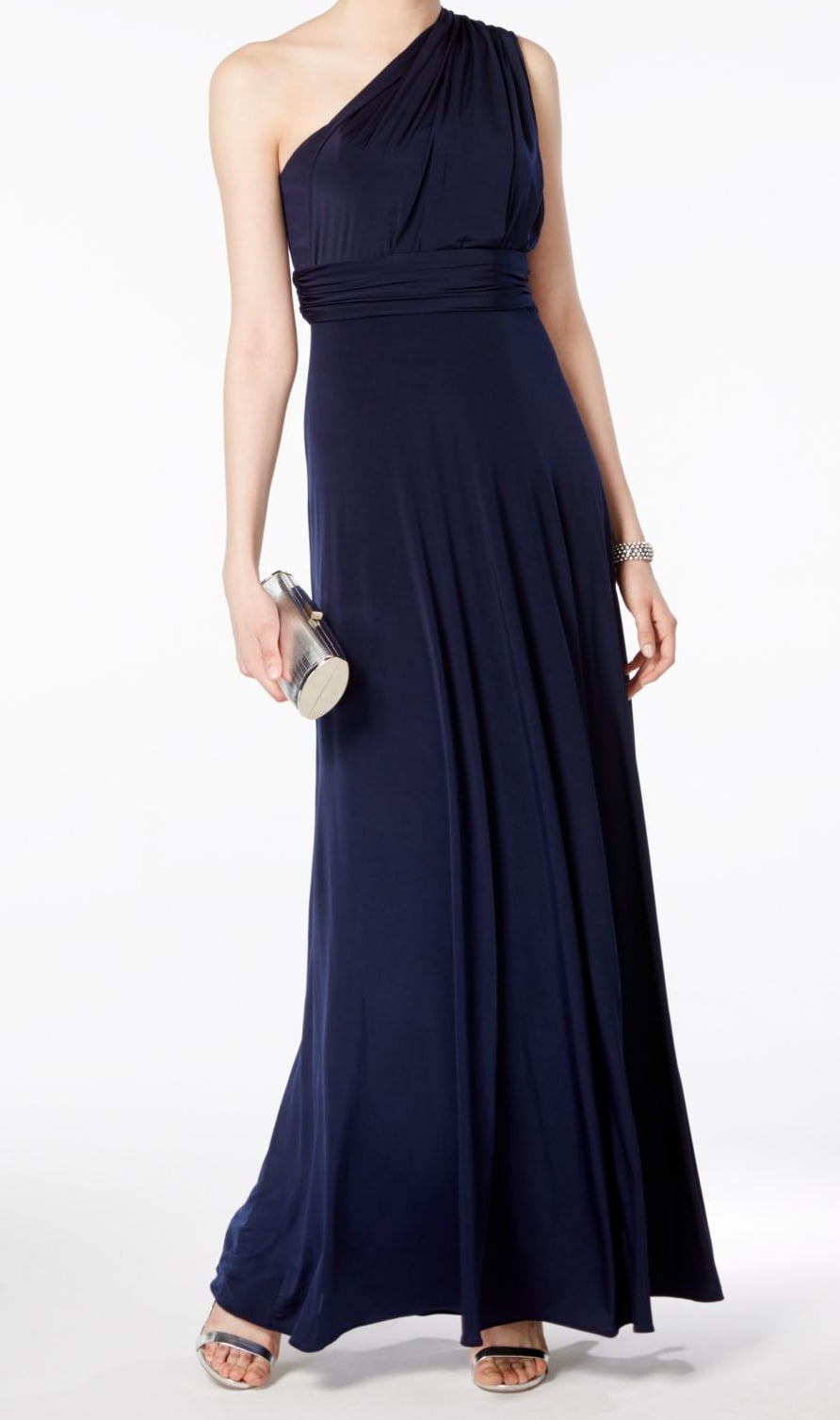 adrianna papell draped gown