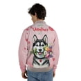 thumbnail image 5 of Happy Valentine's Day Siberian Husky holding flowers All Over Print 3D Baseball Jacket Husky Dog Lover Gifts Bomber Jacket Softball - 3005, 5 of 6