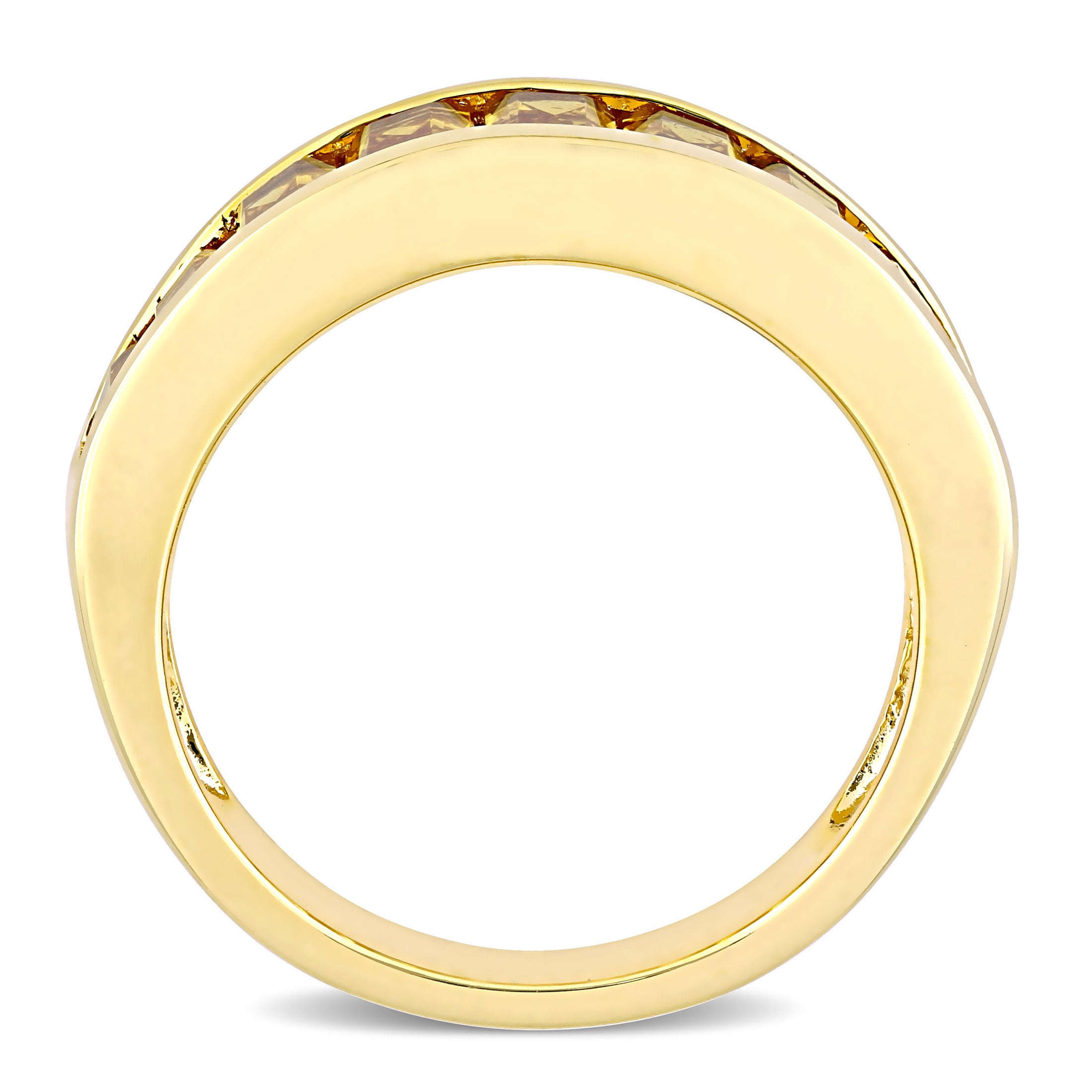 Everly Women's Citrine Yellow Gold Plated Ring