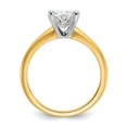 thumbnail image 2 of Auriga Fine Jewelry 14K Two-tone Gold 2 carat LG Diamond Oval Solitaire Engagement Ring for Women Size 7 (Clarity- VS/SI, Color - GH), 2 of 7