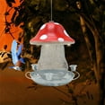 thumbnail image 4 of Comedero para colibríes Comedero colgante para pájaros de resina roja y hierro | Decoración de jardín al aire libre resistente a la intemperie | Diseño de fácil recarga robusto a prueba de herrumbre, 4 of 6
