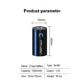 thumbnail image 2 of CITYORK 16 C Size High Capacity Low Self Discharge 1.2v Ni-MH Rechargeable Batteries with 8 Slots Intelligent Fast LCD Indicator USB Battery Charger For 1.2V AA AAA C D Size Ni-MH Batteries, 2 of 10