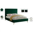 thumbnail image 5 of Meridian Furniture Jasmine Contemporary Velvet King Bed in Green, 5 of 6