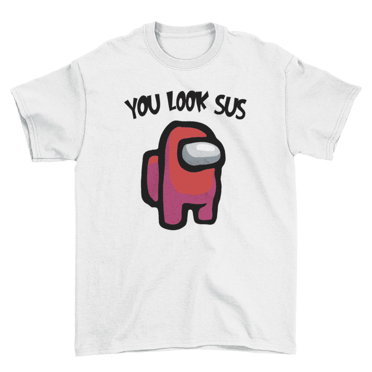 Big Kids Among Us You Look Sus Red Crewmate Soft Cotton Unisex T shirt