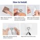 thumbnail image 5 of Large Adhesive Hooks 22ib(max),waterproof Rustproof Wall Hooks,8pcs, 5 of 5