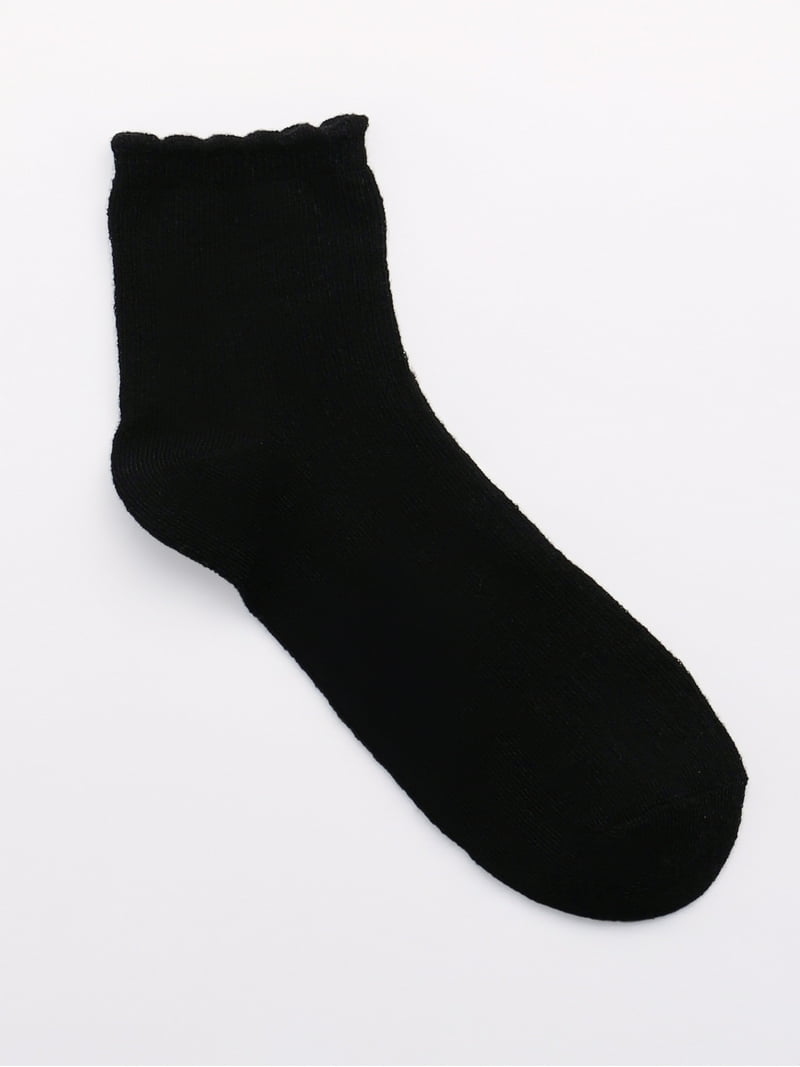 Joyspun Womens Essentials Ankle Dress Socks, 6-Pack, Fits Shoe Sizes 4-10, Women's, Black