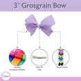 thumbnail image 3 of Motique Accessories 3 inch Grosgrain Bow for Little Child Girls- Set of 6 (Coral Lavender Turquoise), 3 of 5