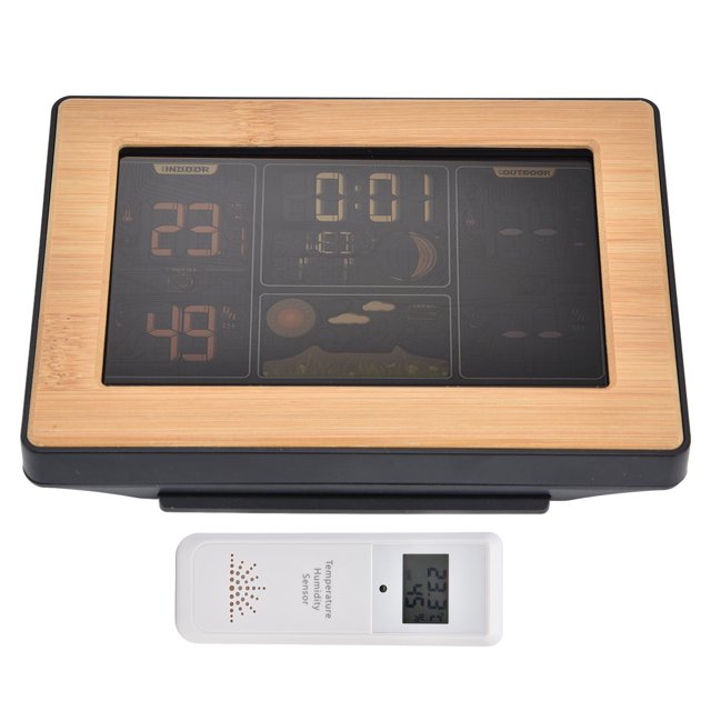 Termómetro inalámbrico, estación de pronóstico del tiempo LCD, estación de pronóstico del tiempo, mini termómetro, higrómetro, verdadera excelencia