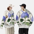 thumbnail image 5 of Picia Vintage Flower Women's Men's UPF 50+ Sun Protection Hoodie Shirt Long Sleeve SPF Fishing Outdoor UV Hiking Lightweight Shirts-X-Large, 5 of 9