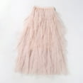 thumbnail image 3 of Beshee Midi Skirt Irregular Mesh Half Length Skirt Women's Multilayer Cake Skirt Poached Long Skirts for Women A XXL, 3 of 4
