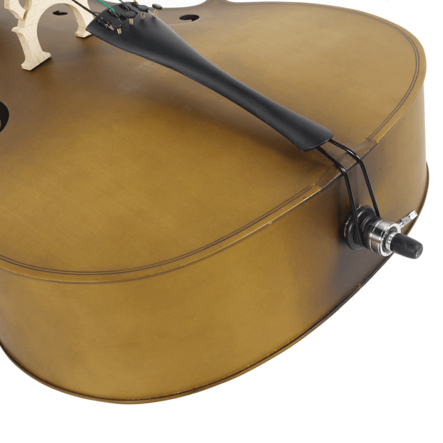 Hassch 4/4 Full Size Cello with Case, Beginner Cello Kit with Bow and Rosin, Matte Golden