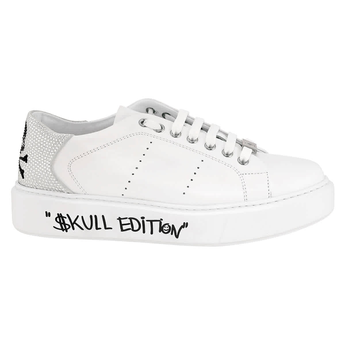 Philipp Plein White Skull Crystal Low-top Sneakers, Egypt Ubuy