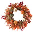thumbnail image 3 of Corona de otoño para la puerta principal, decoración otoñal realista para Halloween. 40 centímetros, 3 of 9