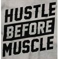thumbnail image 2 of Hustle Before Muscle Inspiring Gym Unisex Fleece Graphic Zip Up Hoodie Brisco Brands 4X, 2 of 5