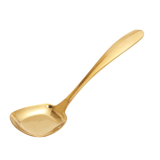 Noble Stainless Steel Spoon Cutlery Tableware Eating Utensils for Dessert (Golden Large Size)