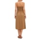 thumbnail image 3 of Vestido de tirantes spaghetti INSPIRE CHIC para mujeres, vestido midi de verano con vuelo y corte A, color marrón, 3 of 6