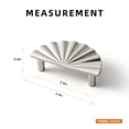 thumbnail image 3 of Goo-Ki 2.5"(64mm) Hole Centers Satin Nickel Kitchen Cabinet Pulls,Closet Classic Zinc Alloy Drawer Cabinet Drawer Pulls with Fan-Shaped,6 Pack, 3 of 6
