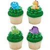 Cute Dinosaurs Cupcake Rings Birthday Party Favors - 24 pc