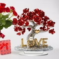 thumbnail image 5 of Romantic Valentine's Day Rose Tree Ornament – 2D Flat Acrylic Table Decor for Home, Office, or Anniversary – Elegant Red Rose Centerpiece Gift, 5 of 5