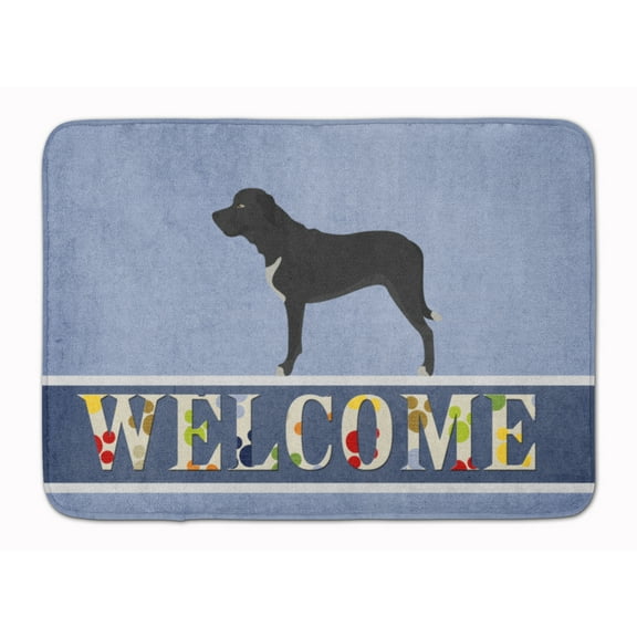 Broholmer Danish Mastiff Machine Washable Memory Foam Mat Blue