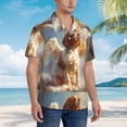thumbnail image 3 of Fotbe Rainbow English Cocker Spaniel Camisa Hawaiana para Hombre Unisex – Camisa Casual de Verano con Botones de Manga Corta de Algodón y Lino,XX-Large, 3 of 7
