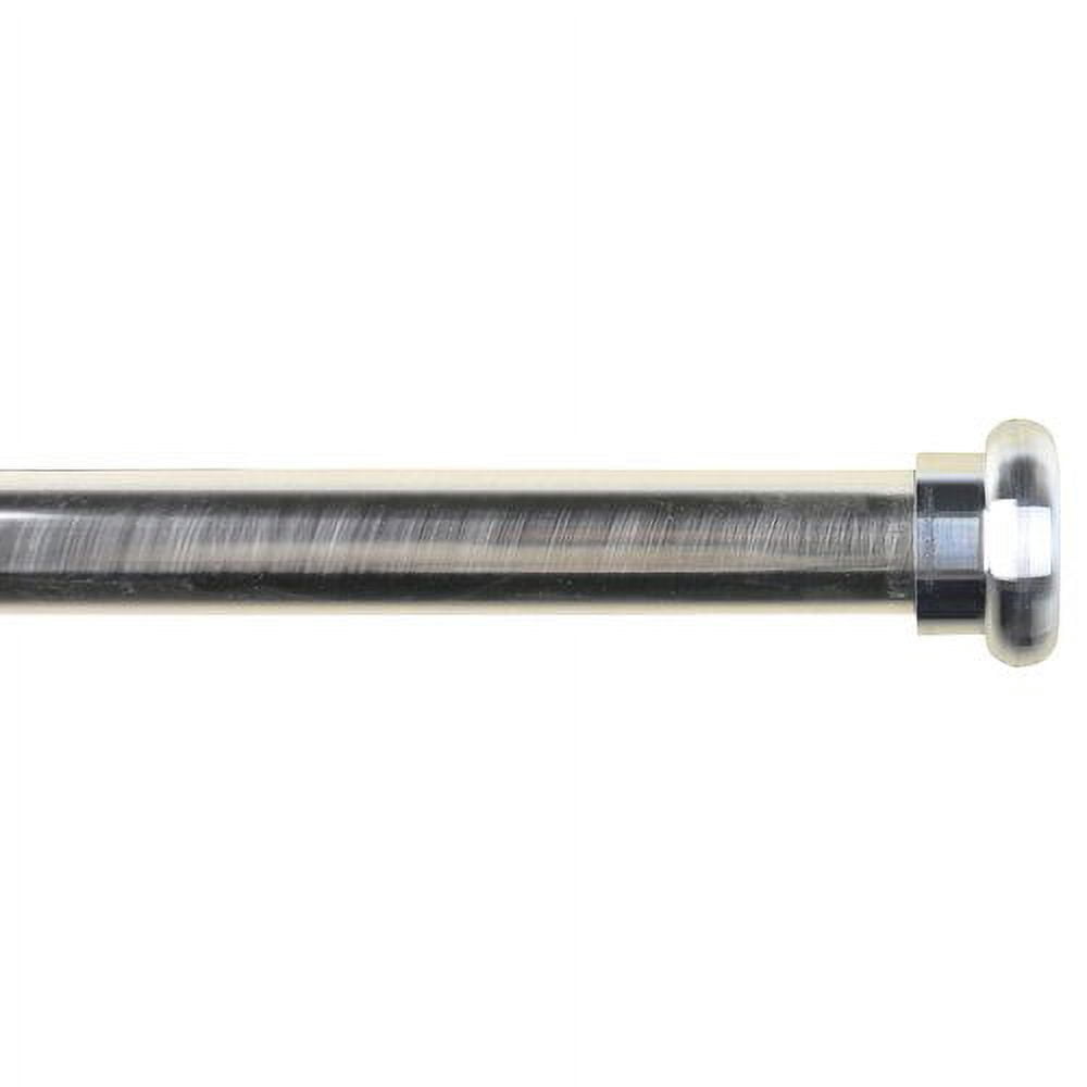 Urbanest 1" Button Adjustable Curtain Rod, 48"-84", Glossy White