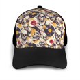thumbnail image 3 of Naloa lips record rock Skull Adult adjustable Print Baseball Hat, Patchwork curved brim baseball capfor Men and Women, One Size, 3 of 5